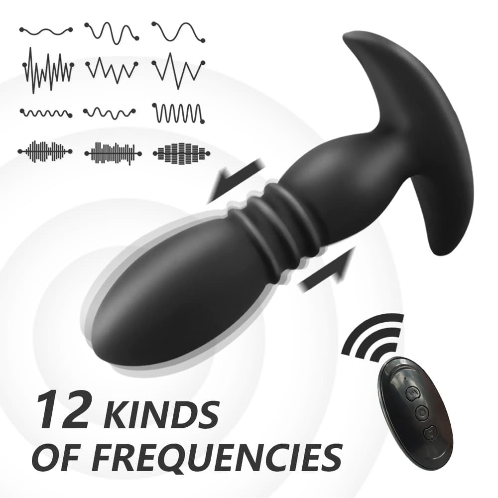 Multi Usages Vagina Stimulating Thrusting Vibrating Anal Plug