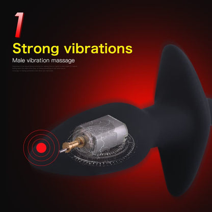 Strong Multiple Vibrating Strength Soft Silicone Anal Plug