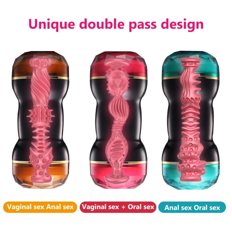 Dual Tunnel Optional Combination Male Silicone Marturbation Cup