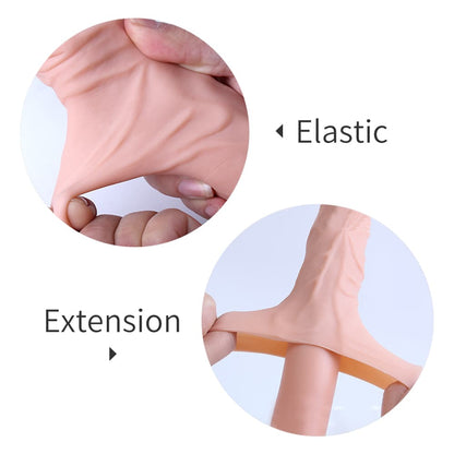 Light Color Physical Enlargement Soft Silicone Penis Sleeve