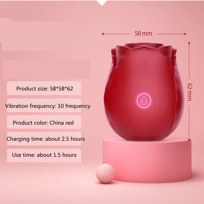 Well Selected Red Rose Female Tits G Spot Sucking Vibrator
